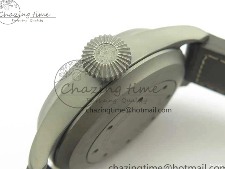 MIROTIME 0318 TimelessDesign Big Pilot IW510301 Satin-Polished SS YLF Best Edition Black Dial On Leather Strap A 7213